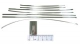 TOP QUALITY - 7 PIECE POLISHED STAINLESS STEEL BODY MOLDING KIT - HOOD STRIP 37 INCH (18MMx940MM) - BEETLE 52-63 - SHORTER HOOD STRIP FOR USE WITH HOOD CREST
