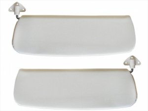 SUNVISORS, BUS TRANSPORTER 52-67, PAIR, WHITE