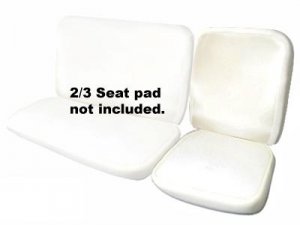 Seat Pads, VW Bus TRANSPORTER 63-76, Front Driver 1/3, Bottom & Backrest, 1 Each