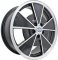 EMPI 9736 - BRM NEW BEETLE ALL Gloss Black w/ Polished Lip & Spoke Edges - 17"X7" - 5X100