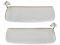 SUNVISORS, BUS TRANSPORTER 52-67, PAIR, WHITE